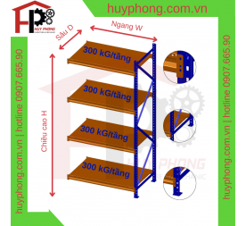 KỆ TRUNG TẢI - MEDIUM RACK - BỘ KẾ TIẾP (W1200xH1800xD400)